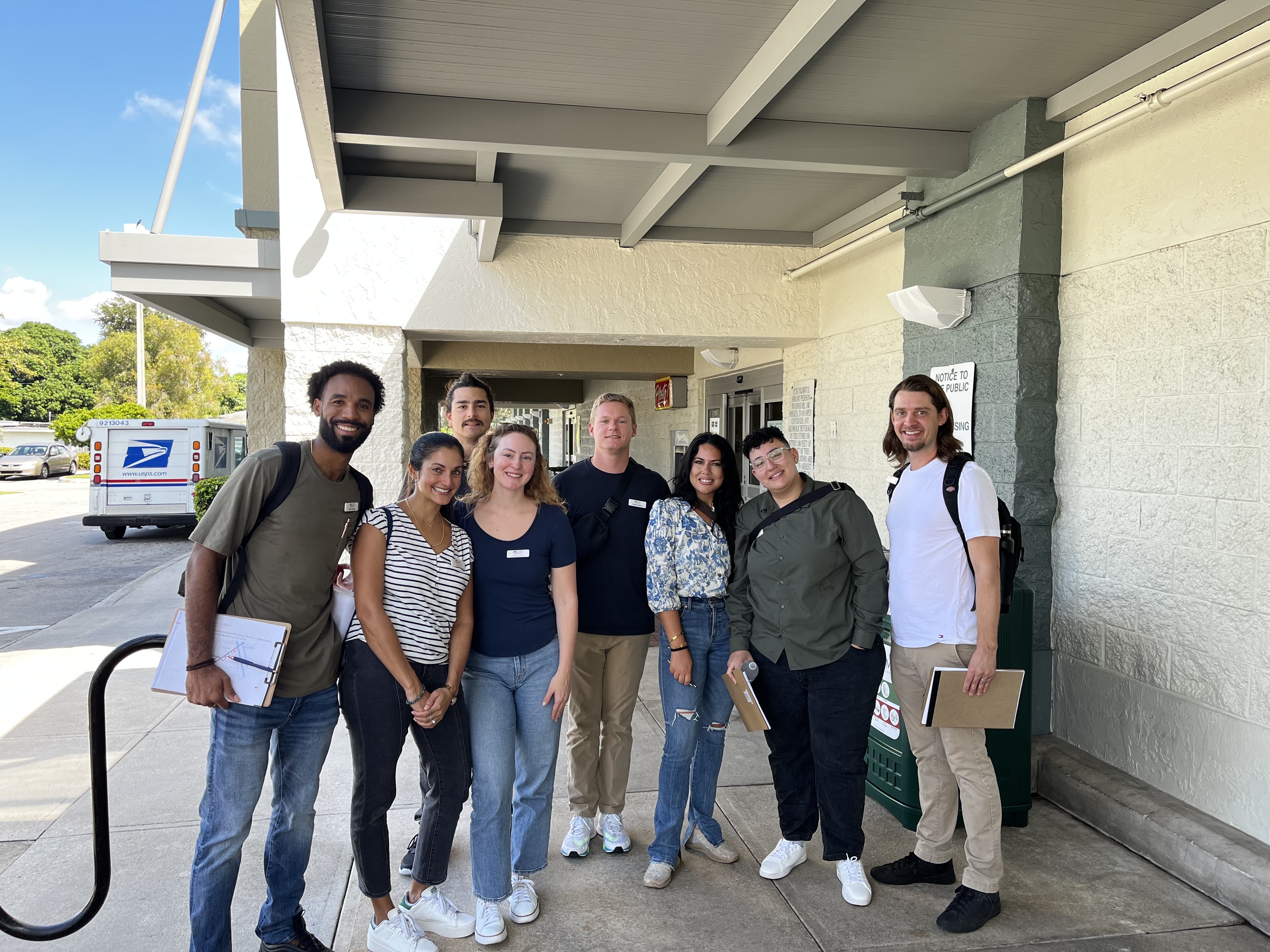 Community members participating in field-based research